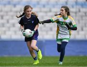 15 April 2019; Action during the match between Kerins O'Rahillys, Co. Kerry, and Delanys, Co. Cork, during the LGFA U10 Go Games Activity Day at Croke Park in Dublin. Photo by Harry Murphy/Sportsfile