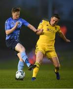 15 April 2019; Timmy Molloy of UCD in action against Dan Casey of Cork City during the SSE Airtricity League Premier Division match between UCD and Cork City at Belfield Bowl in Dublin. Photo by Eóin Noonan/Sportsfile
