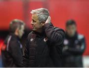 15 April 2019; St Patrick's Athletic manager Harry Kenny during the SSE Airtricity League Premier Division match between St Patrick's Athletic and Derry City at Richmond Park in Dublin. Photo by Seb Daly/Sportsfile