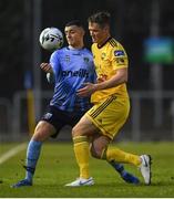 15 April 2019; Yoyo Mahdy of UCD in action against Sean McLoughlin of Cork City during the SSE Airtricity League Premier Division match between UCD and Cork City at Belfield Bowl in Dublin. Photo by Eóin Noonan/Sportsfile