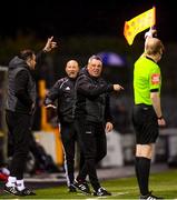 15 April 2019; Bohemians manager Keith Long reacts to an officiating decision during the SSE Airtricity League Premier Division match between Dundalk and Bohemians at Oriel Park in Dundalk, Louth. Photo by Stephen McCarthy/Sportsfile
