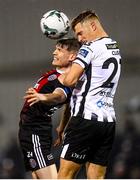 15 April 2019; Daniel Cleary of Dundalk in action against Ryan Swan of Bohemians during the SSE Airtricity League Premier Division match between Dundalk and Bohemians at Oriel Park in Dundalk, Louth. Photo by Stephen McCarthy/Sportsfile