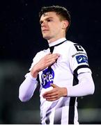 15 April 2019; Seán Gannon of Dundalk celebrates after the SSE Airtricity League Premier Division match between Dundalk and Bohemians at Oriel Park in Dundalk, Louth. Photo by Stephen McCarthy/Sportsfile