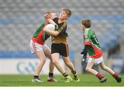 16 April 2019; Ronan Welsh of Lahardane McHales, Mayo in action against Luke Ruddy of Kiltubrid, Leitrim at the Littlewoods Ireland Go Games Provincial Days in Croke Park. This year over 6,000 boys and girls aged between six and twelve represented their clubs in a series of mini blitzes and – just like their heroes – got to play in Croke Park, Dublin.  Photo by Eóin Noonan/Sportsfile