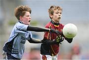 16 April 2019; Jack Philbane of Ballinrobe, Mayo in action against Eoghan Naughton of St. Brendans Ballygar, Galway at the Littlewoods Ireland Go Games Provincial Days in Croke Park. This year over 6,000 boys and girls aged between six and twelve represented their clubs in a series of mini blitzes and – just like their heroes – got to play in Croke Park, Dublin.  Photo by Eóin Noonan/Sportsfile