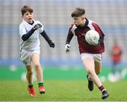 16 April 2019; Jake O'Donnell Sharkey of Boyle,  Roscommon in action against Levon Henry of Burrishoole, Mayo at the Littlewoods Ireland Go Games Provincial Days in Croke Park. This year over 6,000 boys and girls aged between six and twelve represented their clubs in a series of mini blitzes and – just like their heroes – got to play in Croke Park, Dublin.  Photo by Eóin Noonan/Sportsfile