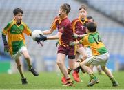 16 April 2019; Action from the game between Annaduff, Leitrim and Menlough, Galway at the Littlewoods Ireland Go Games Provincial Days in Croke Park. This year over 6,000 boys and girls aged between six and twelve represented their clubs in a series of mini blitzes and – just like their heroes – got to play in Croke Park, Dublin.  Photo by Eóin Noonan/Sportsfile