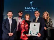 15 April 2019; Garrett Fitzgerald, Munster Rugby CEO, second from right with his family after winning the Outstanding Contribution Award during the Irish Sport Industry Awards presented by the Federation of Irish Sport at Crowne Plaza Blanchardstown. Photo by Sam Barnes/Sportsfile