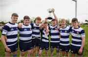 17 April 2019; North Midlands players with the cup following the U16 Bank of Ireland Leinster Rugby Shane Horgan Cup - Final Round match between North Midlands and Midlands at Cill Dara RFC in Dunmurray West, Kildare. Photo by Eóin Noonan/Sportsfile