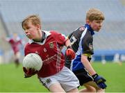 17 April 2019; Action from the game between Tuslk GAA, Co. Roscommon and Tubbercurry/Cloonacool GAA, Co. Sligo during the Littlewoods Ireland Go Games Provincial Days in Croke Park. This year over 6,000 boys and girls aged between six and twelve represented their clubs in a series of mini blitzes and – just like their heroes – got to play in Croke Park, Dublin. Photo by Seb Daly/Sportsfile