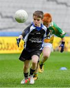 17 April 2019; Action from the game between Tubbercurry/Cloonacool GAA, Co. Sligo, and Oran GAA, Co. Roscommon, during the Littlewoods Ireland Go Games Provincial Days in Croke Park. This year over 6,000 boys and girls aged between six and twelve represented their clubs in a series of mini blitzes and – just like their heroes – got to play in Croke Park, Dublin. Photo by Seb Daly/Sportsfile