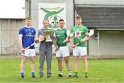 17 April 2019; Former Kilkenny hurler Tommy Walsh from Tullaroan GAA Club with, from left, Caolon Kelly of Cavan, Shea Curran of Fermanagh and David McGovern of Leitrim in attendance during the Lory Meagher Competition Promotion in Tullaroan GAA Club, Tullaroan in Kilkenny. Photo by Matt Browne/Sportsfile