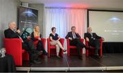 17 April 2019; In attendance, from left, PJ Ryan, Chairman of Waterford County Board, Ita Murphy, Waterford Camogie, Fiona Crotty, Waterford Ladies Football, Michael Walsh, Waterford City and County manager and Declan Duecey, Lord Mayor of Waterford City and County during the Waterford Launch of the Renault GAA World Games 2019 at the WIT Arena in Carriganore, Waterford. Photo by David Fitzgerald/Sportsfile