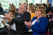 17 April 2019; In attendance are Ladies Gaelic Football Association President Marie Hickey and Uachtarán Chumann Lúthchleas Gael John Horan during the Waterford Launch of the Renault GAA World Games 2019 at the WIT Arena in Carriganore, Waterford. Photo by David Fitzgerald/Sportsfile