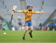 17 April 2019; Jody Canning, nephew of Galway senior hurler Joe Canning, representing Portumna GAA Club, Co. Galway, in action during the Littlewoods Ireland Go Games Provincial Days in Croke Park. This year over 6,000 boys and girls aged between six and twelve represented their clubs in a series of mini blitzes and – just like their heroes – got to play in Croke Park, Dublin. Photo by Seb Daly/Sportsfile