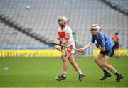 17 April 2019; Sean Fahey of Carnmore GAA, Co. Galway, in action against Michael Leehy of Oranmore-Maree GAA, Co. Galway, during the Littlewoods Ireland Go Games Provincial Days in Croke Park. This year over 6,000 boys and girls aged between six and twelve represented their clubs in a series of mini blitzes and – just like their heroes – got to play in Croke Park, Dublin. Photo by Seb Daly/Sportsfile