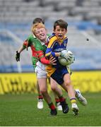 17 April 2019; Action from the game between Eastern Gaels GAA, Co. Mayo, and Kilconly GAA, Co. Galway, during the Littlewoods Ireland Go Games Provincial Days in Croke Park. This year over 6,000 boys and girls aged between six and twelve represented their clubs in a series of mini blitzes and – just like their heroes – got to play in Croke Park, Dublin. Photo by Seb Daly/Sportsfile
