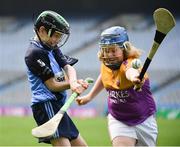 17 April 2019; Kieran Watterson of Oranmore-Maree GAA, Co. Galway, in action against Noah Huban of Kinvara GAA, Co. Galway, during the Littlewoods Ireland Go Games Provincial Days in Croke Park. This year over 6,000 boys and girls aged between six and twelve represented their clubs in a series of mini blitzes and – just like their heroes – got to play in Croke Park, Dublin. Photo by Seb Daly/Sportsfile