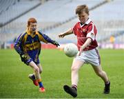 17 April 2019; Action from the game between Mayo Gaels GAA, Co. Mayo, and Tulsk GAA, Co. Roscommon, during the Littlewoods Ireland Go Games Provincial Days in Croke Park. This year over 6,000 boys and girls aged between six and twelve represented their clubs in a series of mini blitzes and – just like their heroes – got to play in Croke Park, Dublin. Photo by Seb Daly/Sportsfile