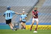 17 April 2019; Action from the game between Clarinbridge GAA, Co. Galway and Ballygar Hurling Club, Co. Galway during the Littlewoods Ireland Go Games Provincial Days in Croke Park. This year over 6,000 boys and girls aged between six and twelve represented their clubs in a series of mini blitzes and – just like their heroes – got to play in Croke Park, Dublin. Photo by Seb Daly/Sportsfile