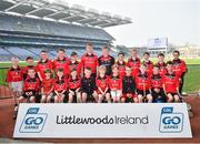 18 April 2019; Shanballymore GAA, Co. Cork, during the Littlewoods Ireland Go Games Provincial Days in Croke Park. This year over 6,000 boys and girls aged between six and twelve represented their clubs in a series of mini blitzes and – just like their heroes – got to play in Croke Park, Dublin. Photo by Seb Daly/Sportsfile