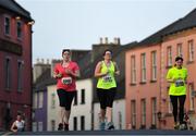 18 April 2019; Emma Manning, left, and Zoe Doheny during the Kia Race Series Streets of Kilkenny 5k in Kilkenny City.  Photo by Harry Murphy/Sportsfile