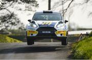 19 April 2019; Alastair Fisher and Gordon Noble in their Ford Fiesta R5 during Day One of the 2019 UAC Easter Stages Rally, Round 3 2019 Tarmac Rally Championship, at Special Stage 1, in Buckna, Co Antrim. Photo by Philip Fitzpatrick/Sportsfile