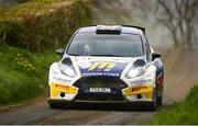 19 April 2019; Alastair Fisher and Gordon Noble in their Ford Fiesta R5 during Day One of the 2019 UAC Easter Stages rally, Round 3 - 2019 Tarmac Rally Championship, at Special Stage 4, in Buckna, Co Antrim. Photo by Philip Fitzpatrick/Sportsfile