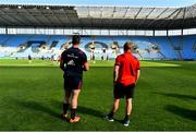 19 April 2019; Captain Peter O'Mahony, left, and Keith Earls look on during the Munster rugby captain's run at Ricoh Arena in Coventry, England. Photo by Brendan Moran/Sportsfile