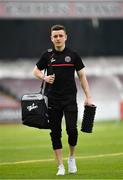 19 April 2019; Darragh Leahy of Bohemians arrives prior to the SSE Airtricity League Premier Division match between Bohemians and UCD at Dalymount Park in Dublin. Photo by Seb Daly/Sportsfile