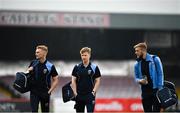 19 April 2019; UCD players, from left, Liam Scales, Timmy Molloy and Conor Kearns arrive prior to the SSE Airtricity League Premier Division match between Bohemians and UCD at Dalymount Park in Dublin. Photo by Seb Daly/Sportsfile