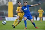 19 April 2019; Conor McCarthy of Cork City in action against Aaron Drinan of Waterford during the SSE Airtricity League Premier Division match between Waterford and Cork City at the RSC in Waterford. Photo by Matt Browne/Sportsfile