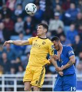 19 April 2019; Graham Cummins of Cork City in action against Aaron Simpson of Waterford during the SSE Airtricity League Premier Division match between Waterford and Cork City at the RSC in Waterford. Photo by Matt Browne/Sportsfile