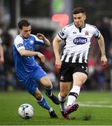 19 April 2019; Patrick McEleney of Dundalk in action against Mark Coyle of Finn Harps during the SSE Airtricity League Premier Division match between Dundalk and Finn Harps at Oriel Park in Dundalk, Co. Louth. Photo by Ben McShane/Sportsfile