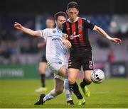 19 April 2019; Andy Lyons of Bohemians in action against Jason McClelland of UCD during the SSE Airtricity League Premier Division match between Bohemians and UCD at Dalymount Park in Dublin. Photo by Seb Daly/Sportsfile