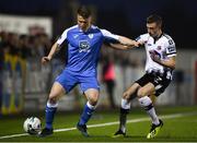 19 April 2019; Daniel O'Reilly of Finn Harps in action against Daniel Kelly of Dundalk during the SSE Airtricity League Premier Division match between Dundalk and Finn Harps at Oriel Park in Dundalk, Co. Louth. Photo by Ben McShane/Sportsfile