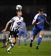 19 April 2019; Daniel Kelly of Dundalk in action against Sam Todd of Finn Harps during the SSE Airtricity League Premier Division match between Dundalk and Finn Harps at Oriel Park in Dundalk, Co. Louth. Photo by Ben McShane/Sportsfile