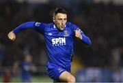 19 April 2019; Shane Duggan of Waterford celebrates after scoring his side's first goal during the SSE Airtricity League Premier Division match between Waterford and Cork City at the RSC in Waterford. Photo by Matt Browne/Sportsfile