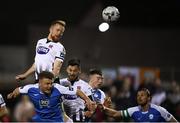19 April 2019; Seán Hoare of Dundalk in action against Daniel O'Reilly of Finn Harps during the SSE Airtricity League Premier Division match between Dundalk and Finn Harps at Oriel Park in Dundalk, Co. Louth. Photo by Ben McShane/Sportsfile