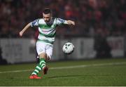 19 April 2019; Jack Byrne of Shamrock Rovers during the SSE Airtricity League Premier Division match between Derry City and Shamrock Rovers at the Ryan McBride Brandywell Stadium in Derry. Photo by Stephen McCarthy/Sportsfile