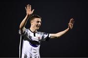 19 April 2019; Daniel Kelly of Dundalk celebrates after scoring his side's third goal during the SSE Airtricity League Premier Division match between Dundalk and Finn Harps at Oriel Park in Dundalk, Co. Louth. Photo by Ben McShane/Sportsfile