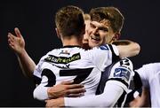 19 April 2019; Daniel Kelly, left, of Dundalk celebrates after scoring his side's third goal with team-mate Seán Gannon during the SSE Airtricity League Premier Division match between Dundalk and Finn Harps at Oriel Park in Dundalk, Co. Louth. Photo by Ben McShane/Sportsfile