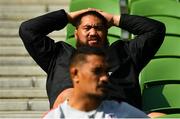 20 April 2019; Charlie Faumuina, above, and Jerome Kaino during the Toulouse Rugby captain's run at the Aviva Stadium in Dublin. Photo by Ramsey Cardy/Sportsfile