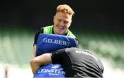 20 April 2019; James Tracy, above, and Robbie Henshaw during the Leinster Rugby captain's run at the Aviva Stadium in Dublin. Photo by Ramsey Cardy/Sportsfile