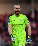 19 April 2019; Alan Mannus of Shamrock Rovers during the SSE Airtricity League Premier Division match between Derry City and Shamrock Rovers at the Ryan McBride Brandywell Stadium in Derry. Photo by Stephen McCarthy/Sportsfile