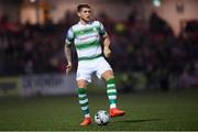 19 April 2019; Lee Grace of Shamrock Rovers during the SSE Airtricity League Premier Division match between Derry City and Shamrock Rovers at the Ryan McBride Brandywell Stadium in Derry. Photo by Stephen McCarthy/Sportsfile