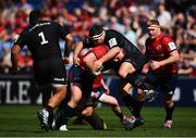 20 April 2019; Dave Kilcoyne of Munster is tackled by Jamie George of Saracens during the Heineken Champions Cup Semi-Final match between Saracens and Munster at the Ricoh Arena in Coventry, England. Photo by David Fitzgerald/Sportsfile