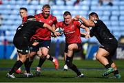20 April 2019; Dave Kilcoyne of Munster is tackled by Jamie George, left, and Titi Lamositele of Saracens the Heineken Champions Cup Semi-Final match between Saracens and Munster at the Ricoh Arena in Coventry, England. Photo by David Fitzgerald/Sportsfile