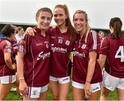 20 April 2019; Galway players from left Sinead Burke, Olivia Divilly and Megan Glynn after the Lidl NFL Division 1 semi-final match between Galway and Donegal at Glennon Brothers Pearse Park in Longford. Photo by Matt Browne/Sportsfile