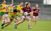 20 April 2019; Shauna Molloy of Galway in action against Anna Maire McGlynn of Donegal during the Lidl NFL Division 1 semi-final match between Galway and Donegal at Glennon Brothers Pearse Park in Longford. Photo by Matt Browne/Sportsfile